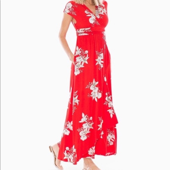 Soma Dresses & Skirts - Soma Red Floral Dress